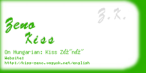 zeno kiss business card